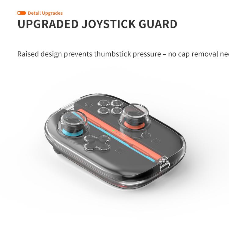 For Nintendo Switch 2 Joy-Con Controllers Crystal Clear Hard Case with 6 Game Card Storage Slots