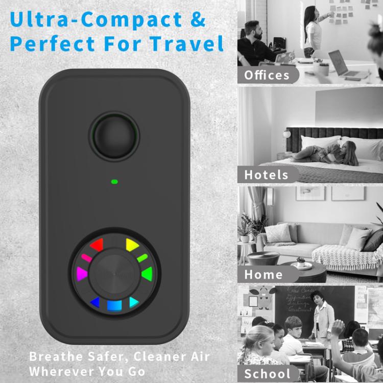 Negative Ion Air Purifier With Built-In Fan And 2 HEPA Filters For Indoor Bathroom Odor Removal