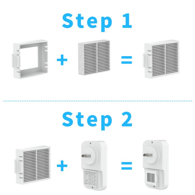 Negative Ion Air Purifier With Built-In Fan And 2 HEPA Filters For Indoor Bathroom Odor Removal