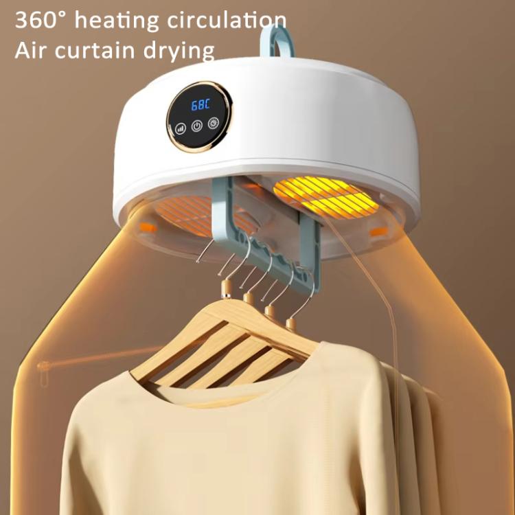 600W Smart Touch Control Foldable Clothes Dryer Portable Laundry Dry Machine with LED Display, Adjustable Temperature & Timer