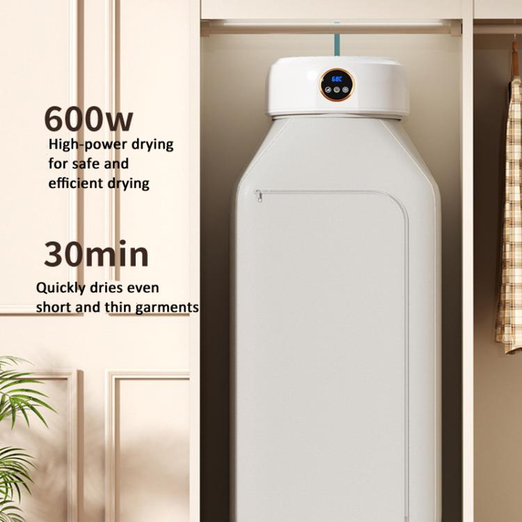 600W Smart Touch Control Foldable Clothes Dryer Portable Laundry Dry Machine with LED Display, Adjustable Temperature & Timer