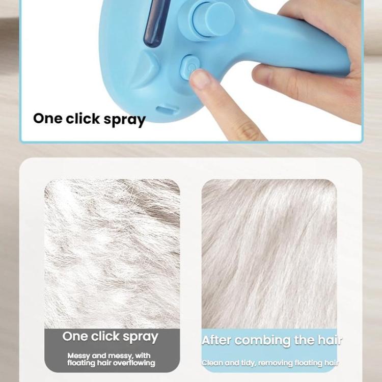 Pet Blue Light Antibacterial Spray Massage Knot Comb