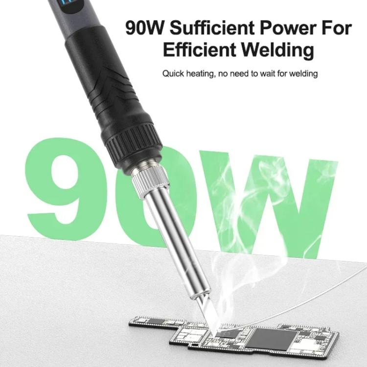 90W High Power Internal Heating Smart Digital Display Soldering Iron, US Plug