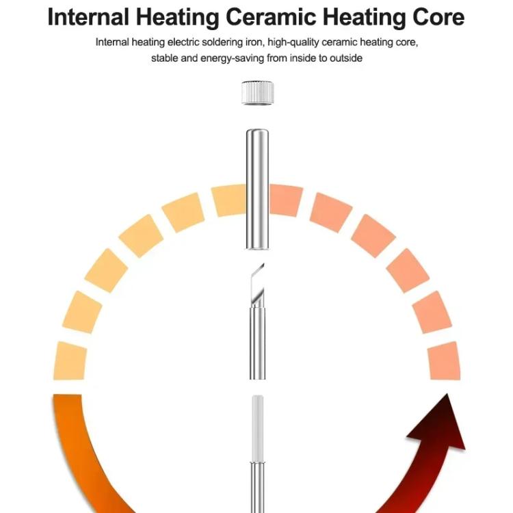90W High Power Internal Heating Smart Digital Display Soldering Iron, US Plug
