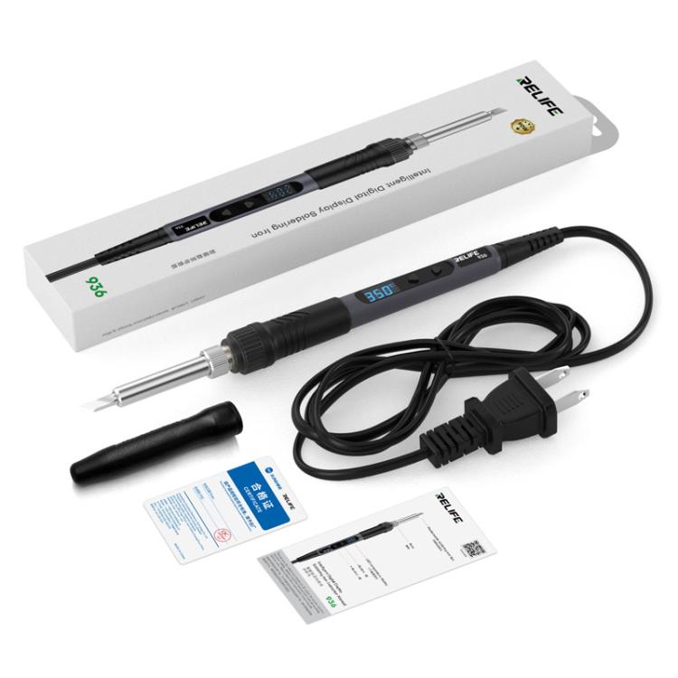90W High Power Internal Heating Smart Digital Display Soldering Iron, US Plug