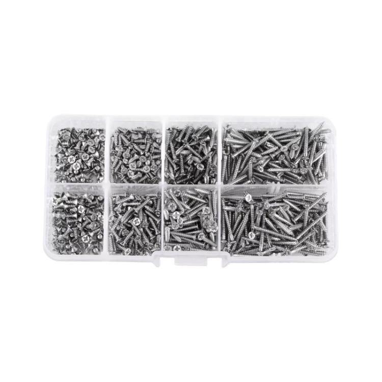 800pcs /Set Metric M2 Carbon Steel Phillips Self-Drilling Screw Kit