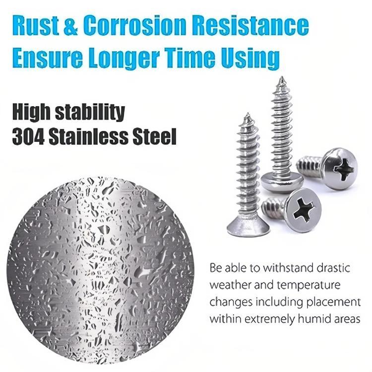 800pcs /Set Metric M2 Carbon Steel Phillips Self-Drilling Screw Kit