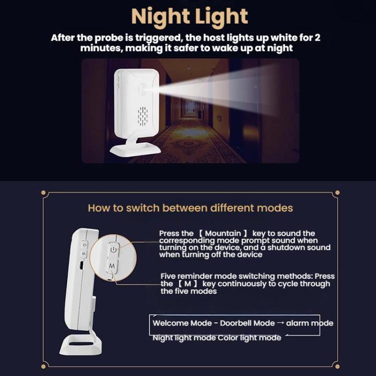 Wireless Infrared Sensor Split Supermarket Welcome Doorbell