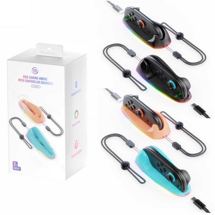 For Nintendo Switch 2 JYS Controller Mouse Magnetic Dock With Ambient Lighting