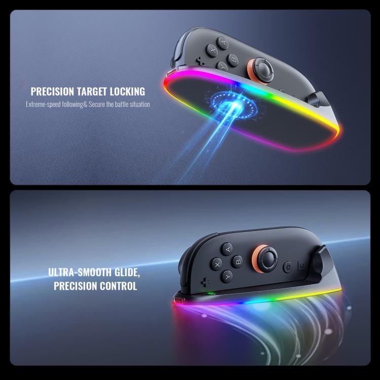 For Nintendo Switch 2 JYS Controller Mouse Magnetic Dock With Ambient Lighting