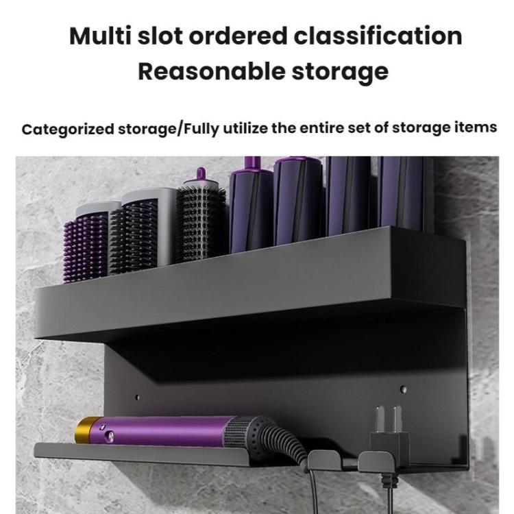 For Dyson Wall-Mounted Curling Iron Hair Dryer Storage Rack