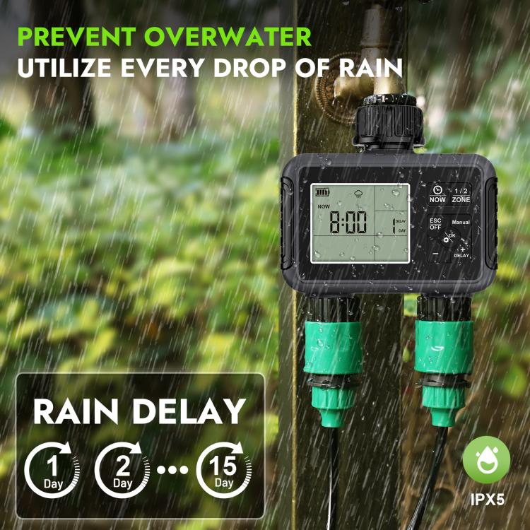Smart Watering Timer Dual-Outlet Automatic Irrigation Controller
