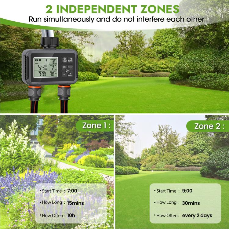 Smart Watering Timer Dual-Outlet Automatic Irrigation Controller