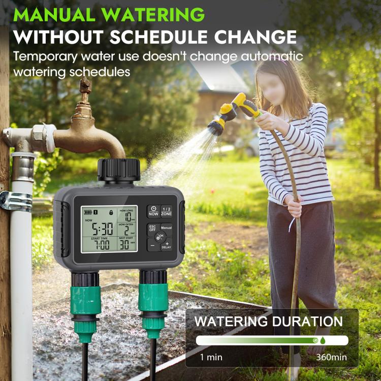 Smart Watering Timer Dual-Outlet Automatic Irrigation Controller