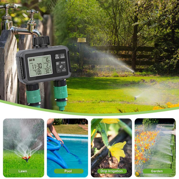Smart Watering Timer Dual-Outlet Automatic Irrigation Controller