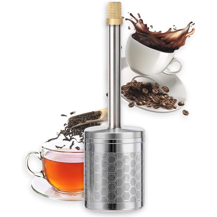 Stainless Steel Push-Type Coffee Brewing Filter