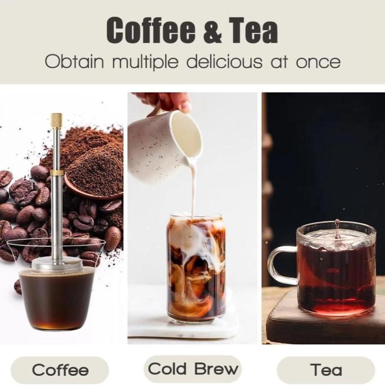 Stainless Steel Push-Type Coffee Brewing Filter