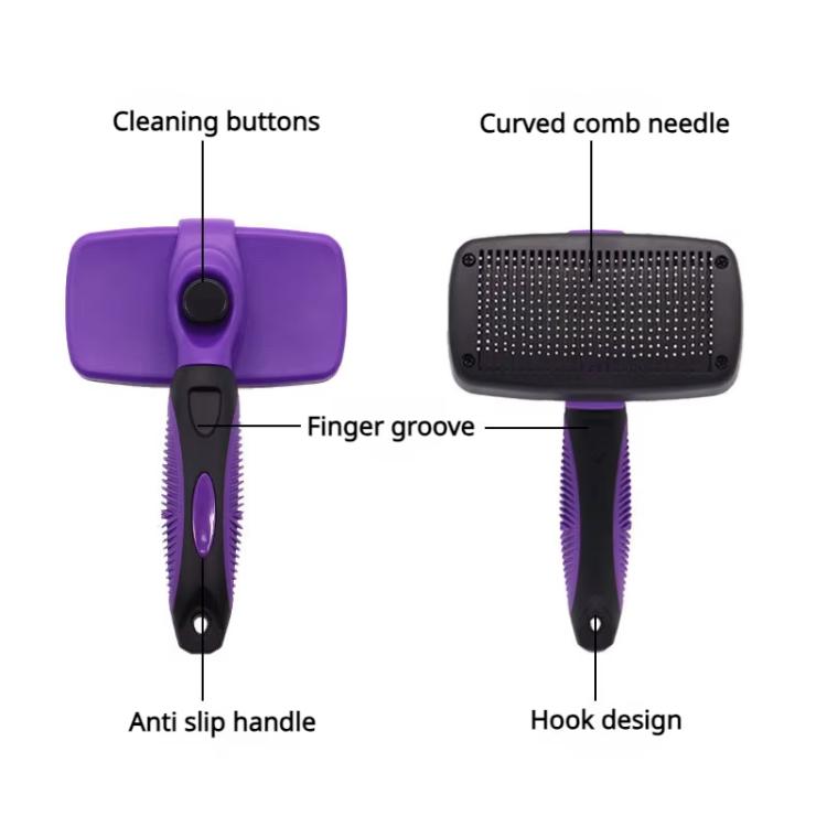 Pet Deshedding Brush for Cats & Dogs 1-Click Release Hair Remover Tool Grooming Brush