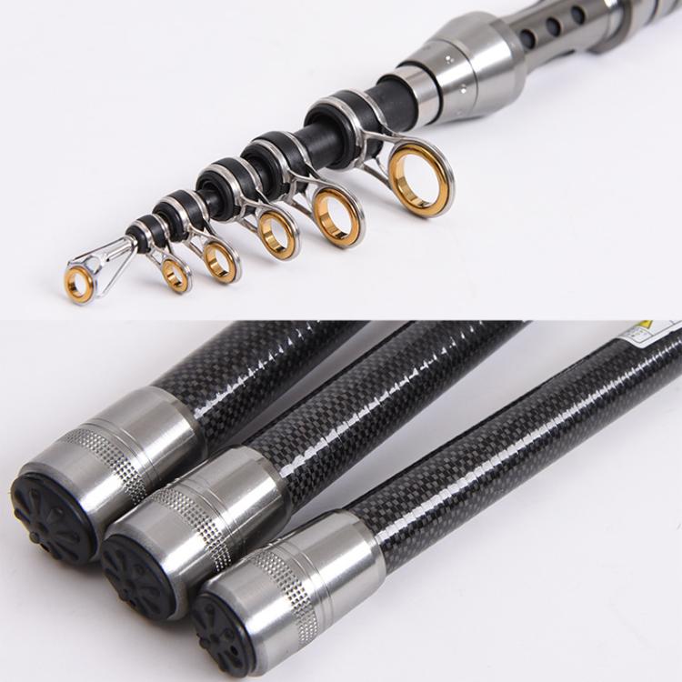 TOPLINE TACKLE Ultra-short Mini Carbon Fishing Rod Retractable Handle Telescopic Fishing Rod