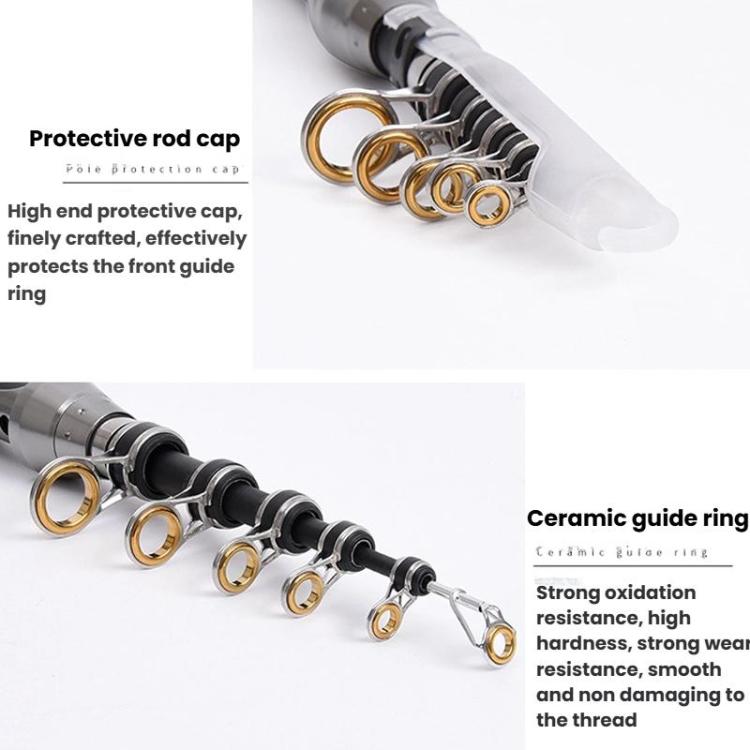 TOPLINE TACKLE Ultra-short Mini Carbon Fishing Rod Retractable Handle Telescopic Fishing Rod