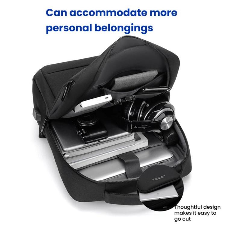 OUMANTU 2106-1 Lightweight Business Laptop Backpack Large Capacity USB Charging Daypack For Work, Travel, Gym