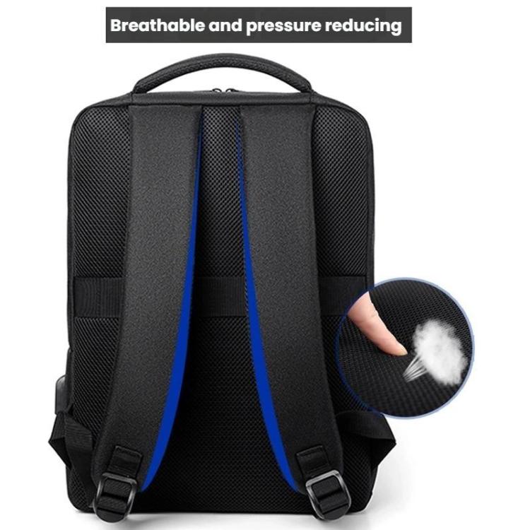 OUMANTU 2106-1 Lightweight Business Laptop Backpack Large Capacity USB Charging Daypack For Work, Travel, Gym