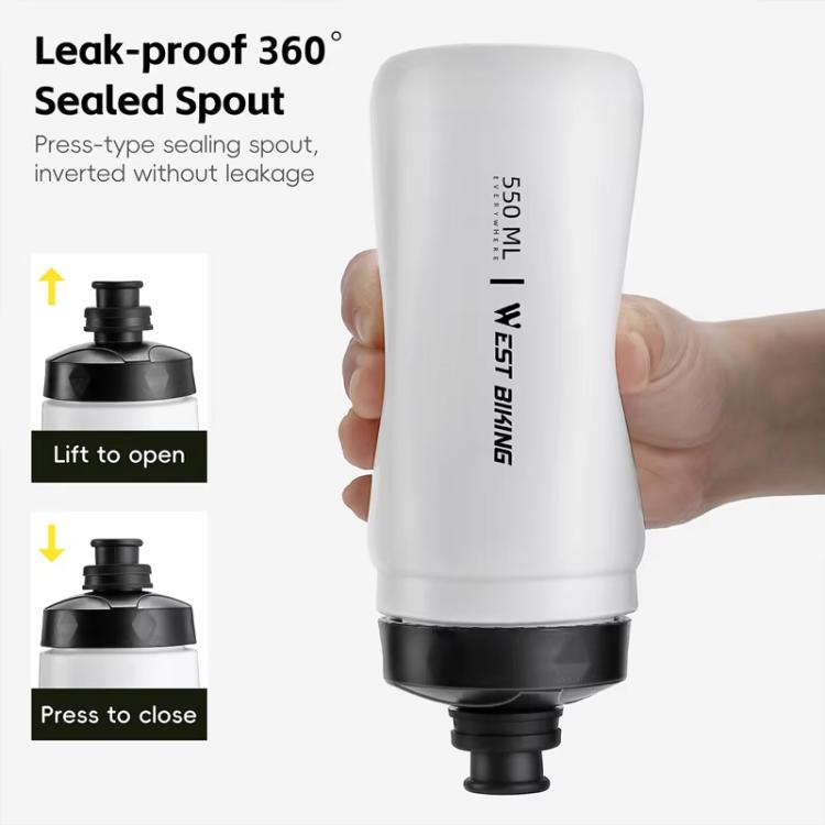 WEST BIKING 720ml Bike Water Bottle for Cycling Leak-Proof Squeeze Design Portable Sports Hydration Bottle