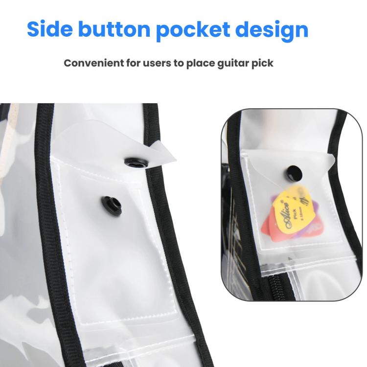 39 Inch Electric Guitar Dust Cover TPU Gig Bag with Dual Zippers Protective Storage Case