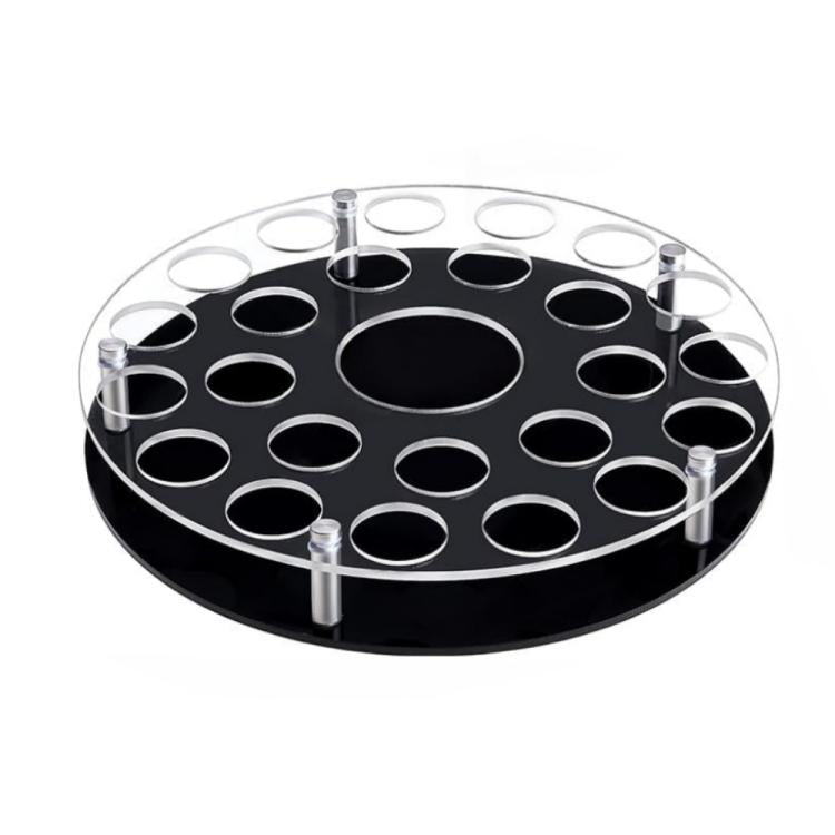 25-hole Wine Glass Tray Stand With Center Bottle Slot