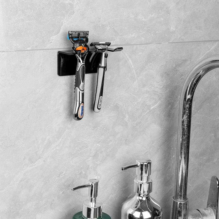 Self-Adhesive Acrylic Bathroom Wall Razor Storage Stand