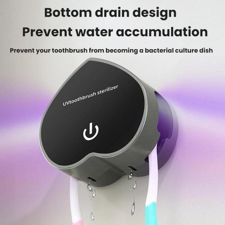 Portable USB Rechargeable Toothbrush Sterilizer with UV Sterilization