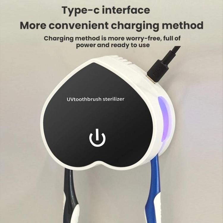 Portable USB Rechargeable Toothbrush Sterilizer with UV Sterilization