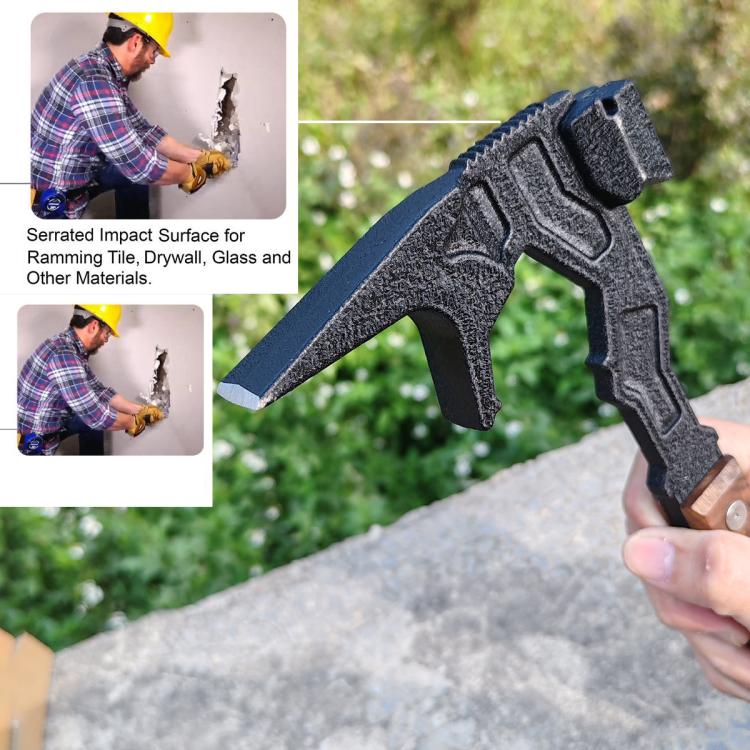Home Outdoor Multi-Function Hammer Nail Puller Pry Bar Firefighting Demolition Tool