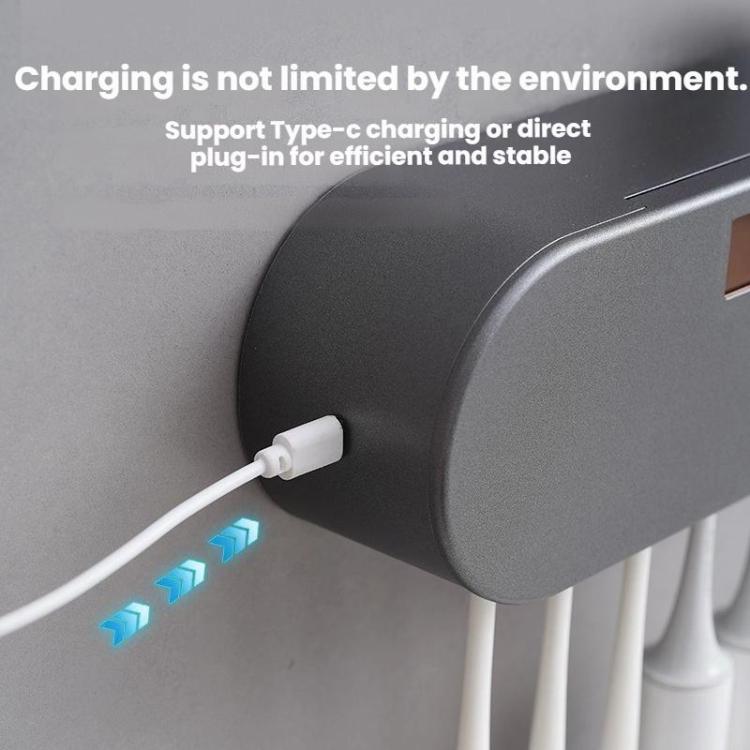 Wall-Mounted Smart UV Sterilization Multifunctional Toothbrush Holder