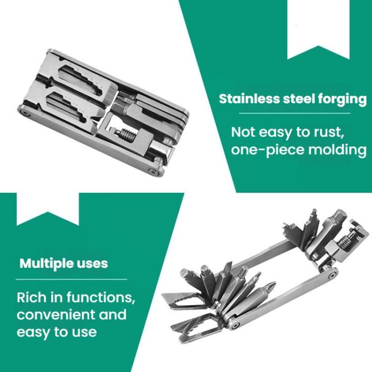 Bicycle 15 In 1 Repair Tool Chain Wrench