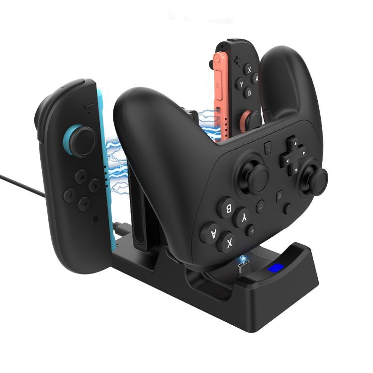 For Nintendo Switch 2 Joy-Con & Pro Controller 3-in-1 Charging Dock Storage Holder with LED Indicators