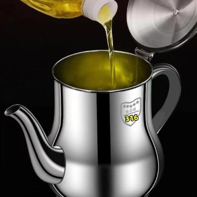 316 Stainless Steel Oil/Sauce Dispenser Leakproof Design, Detachable Filter, Easy-Pour Kitchen Bottle for Cooking Oil, Vinegar & Condiments