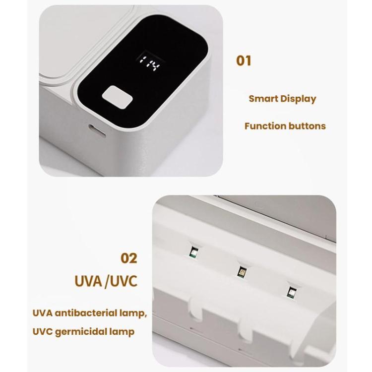 Smart UV Disinfection Toothbrush Holder With Punch-Free Installation