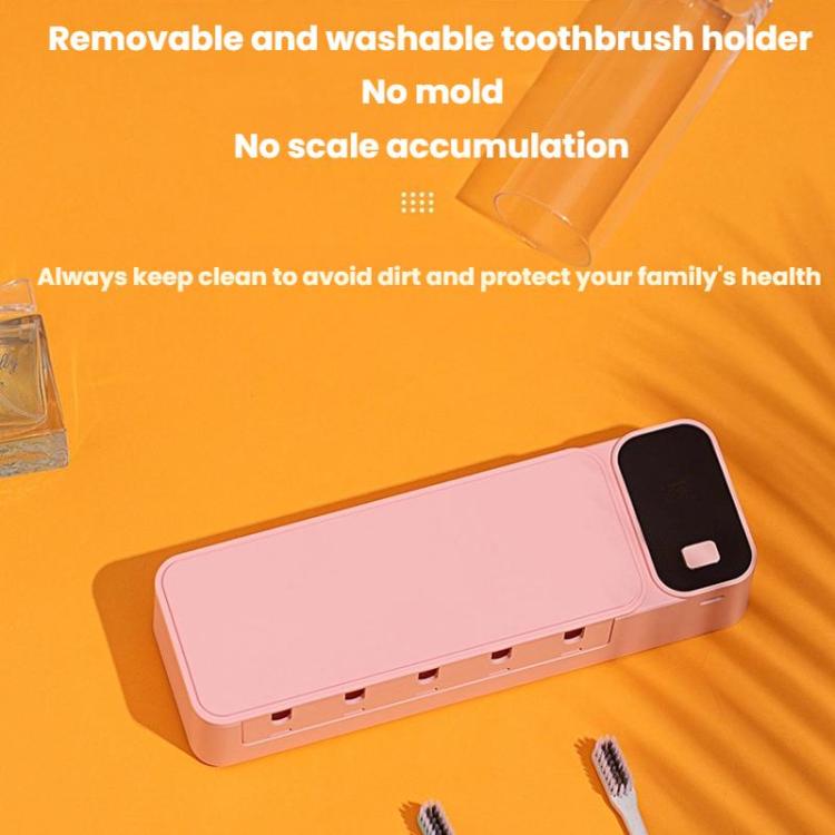 Smart UV Disinfection Toothbrush Holder With Punch-Free Installation