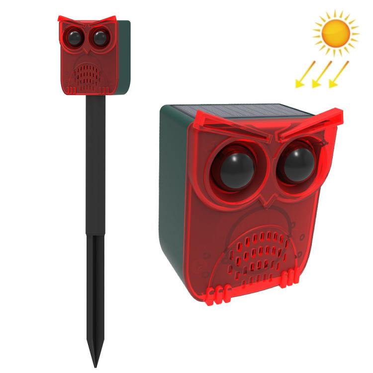 N912A Voice Solar Power Animal Repeller Human Motion Sensor Infrared Sound Light Alarm