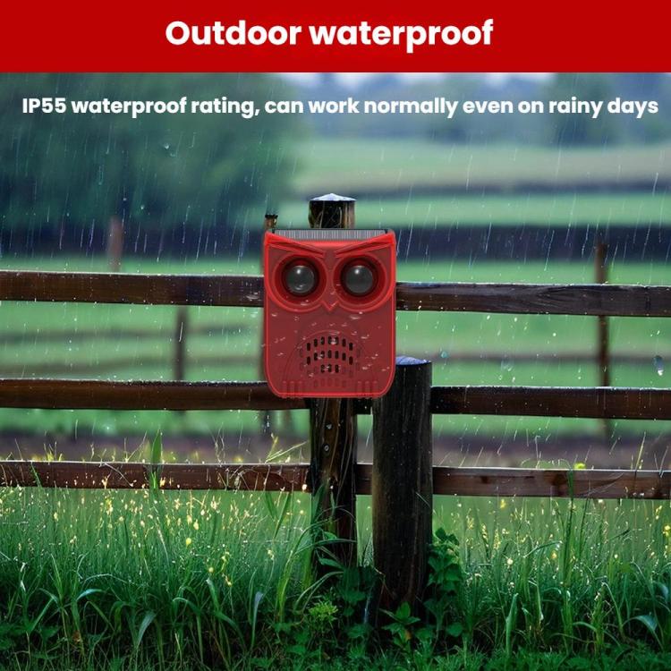 N912A Voice Solar Power Animal Repeller Human Motion Sensor Infrared Sound Light Alarm