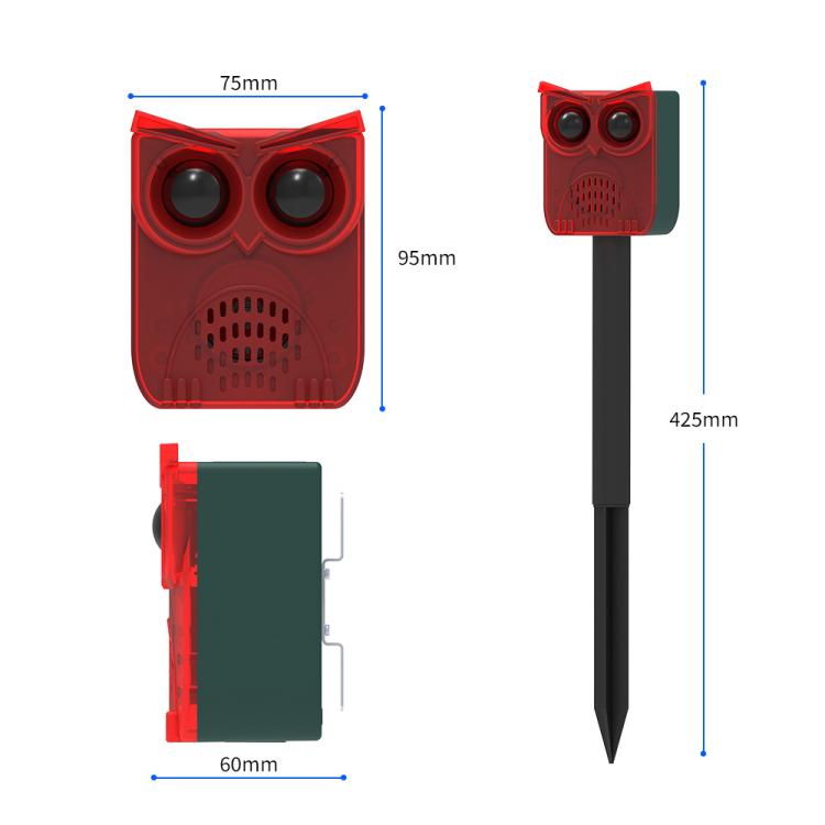 N912A Voice Solar Power Animal Repeller Human Motion Sensor Infrared Sound Light Alarm