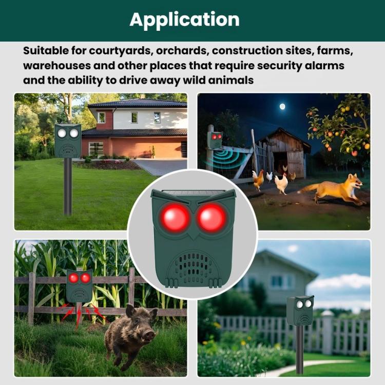 N912B Ultrasonic Solar Power Ground-inserted Animal Repeller