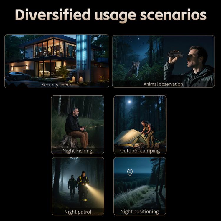 4K HD WiFi Night Vision Monocular 28X Zoom 64MP Infrared Hunting Telescope With No-Glow Recording & Animal Call Simulator