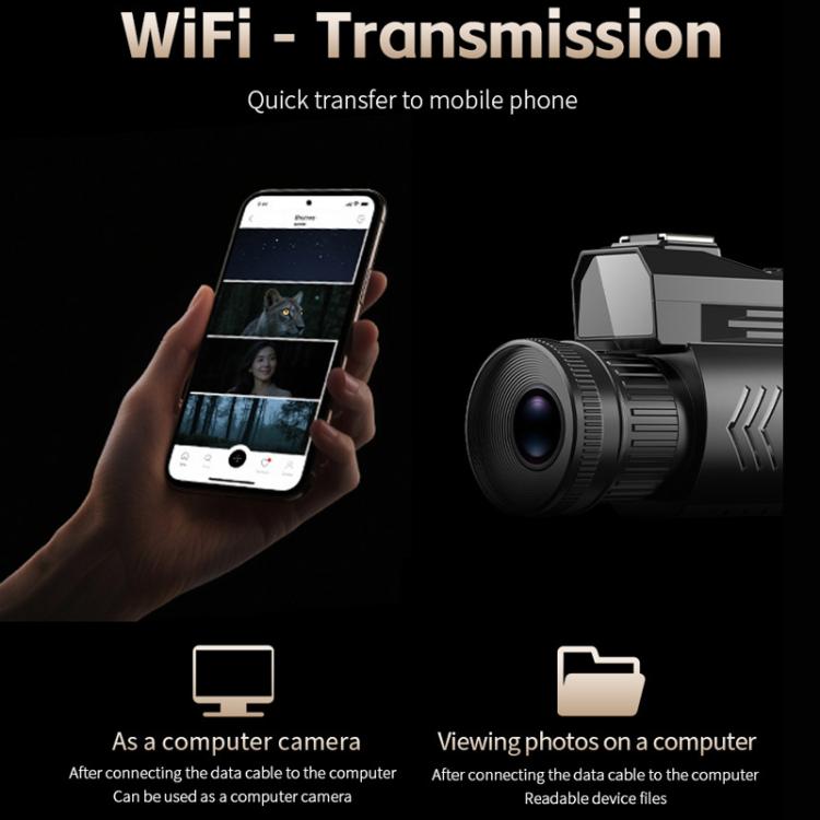 4K HD WiFi Night Vision Monocular 28X Zoom 64MP Infrared Hunting Telescope With No-Glow Recording & Animal Call Simulator