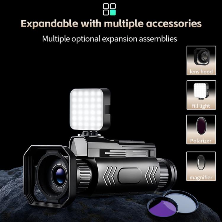 4K HD WiFi Night Vision Monocular 28X Zoom 64MP Infrared Hunting Telescope With No-Glow Recording & Animal Call Simulator