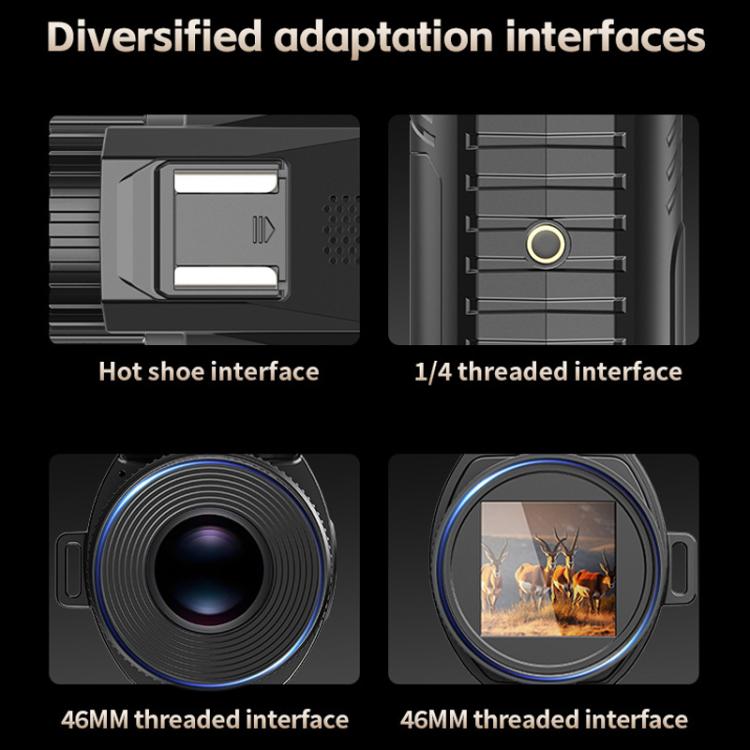 4K HD WiFi Night Vision Monocular 28X Zoom 64MP Infrared Hunting Telescope With No-Glow Recording & Animal Call Simulator