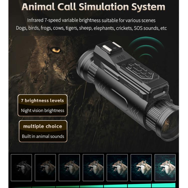 4K HD WiFi Night Vision Monocular 28X Zoom 64MP Infrared Hunting Telescope With No-Glow Recording & Animal Call Simulator