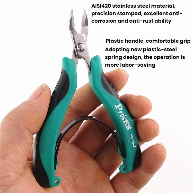 ProsKit PM-396 Stainless Steel Diagonal Pliers Precision Electronic Side Cutting Pliers