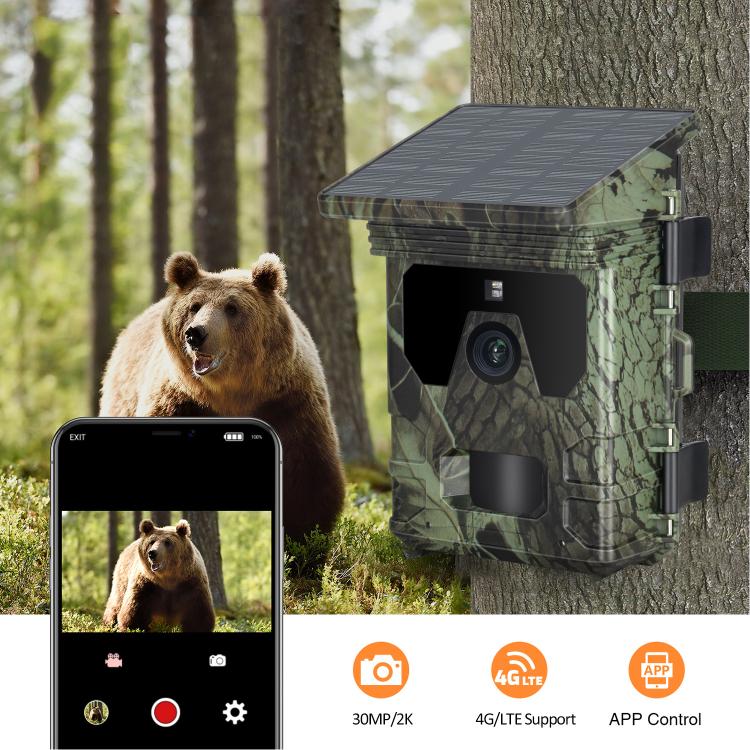 2K 4G Outdoor Hunting Camera With APP Remote Mobile Control, Supports Email / FTP
